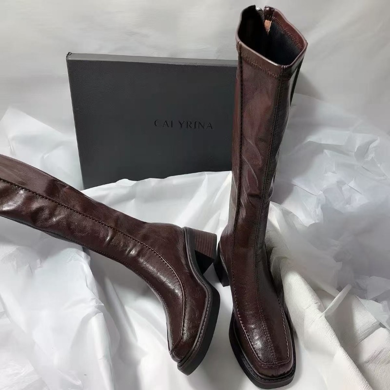 Round-toe Thick-soled Long Boo - Women'S Fashion Knee High Boots review and price