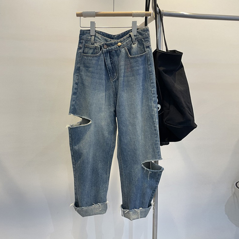 Summer Women Ripped Jeans High - Women'S Fashion Korea review and price