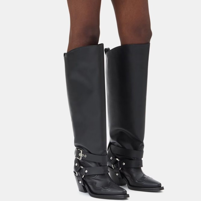 Women's Black Leather Knee Hig - Women'S Fashion Knee High Boots review and price