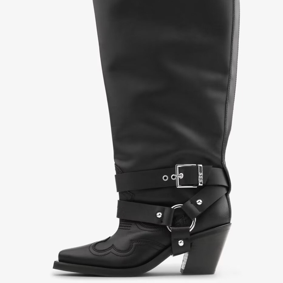 Women's Black Leather Knee Hig - Women'S Fashion Knee High Boots review and price